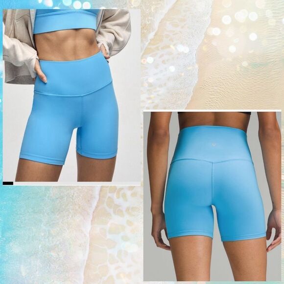 lululemon athletica Pants - Lululemon Align High-Rise Short 6" Kayak Blue size 2 NWT